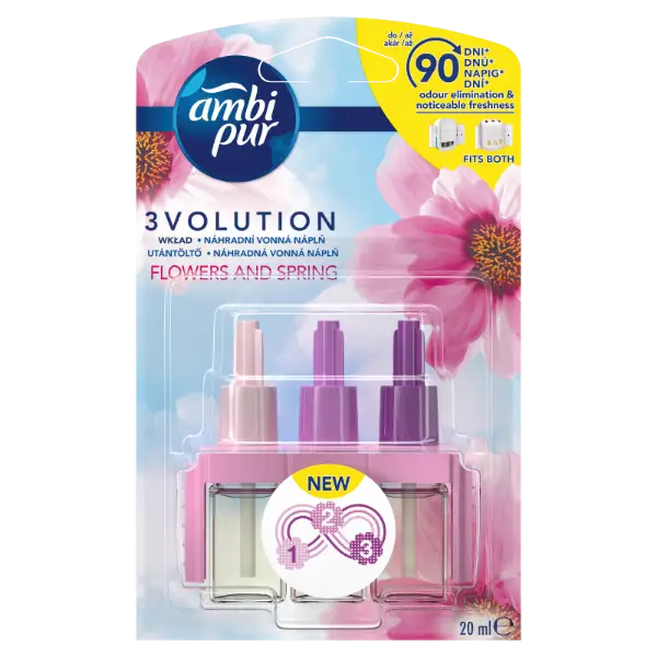 Ambi Pur 3Volution Flowers & Spring elektromos légfrissítő-utántöltő, 20ml termékhez kapcsolódó kép