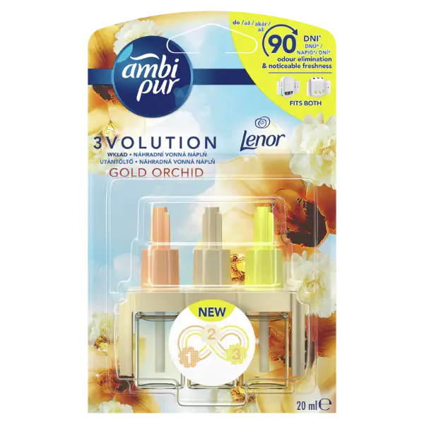 Ambi Pur 3Volution Gold Orchid elektromos légfrissítő-utántöltő, 20ml termékhez kapcsolódó kép