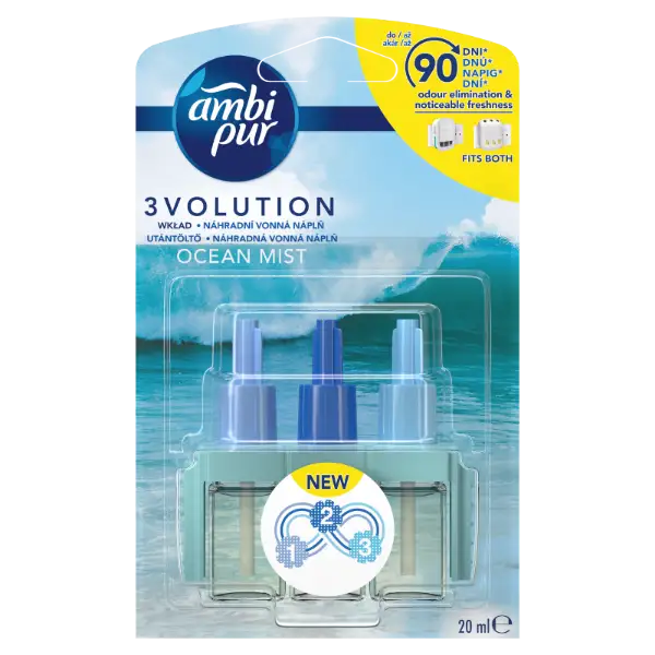 Ambi Pur 3Volution Ocean Mist elektromos légfrissítő-utántöltő, 20ml termékhez kapcsolódó kép