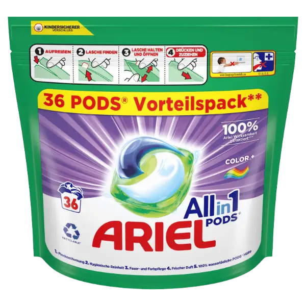 Ariel All-in-1 PODS Color+ folyékony mosókapszula, 36 Mosáshoz termékhez kapcsolódó kép