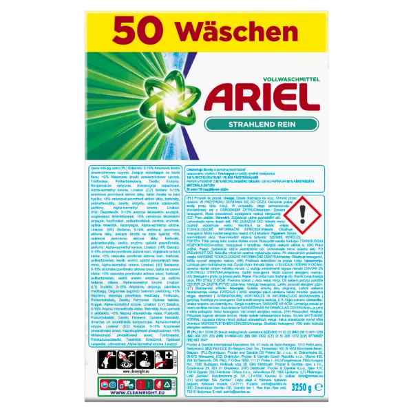 Ariel Mosópor Universal+ 50 Mosáshoz, 3,25KG termékhez kapcsolódó kép