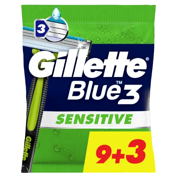 Gillette Blue3 Sensitive Eldobható Férfi Borotva, 9+3 Darab termékhez kapcsolódó kép