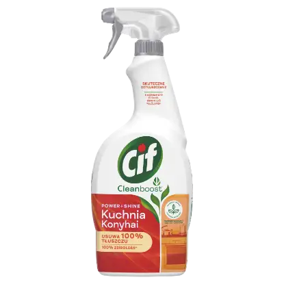 Cif Cleanboost Power + Shine konyhai zsíroldó spray 750 ml termékhez kapcsolódó kép