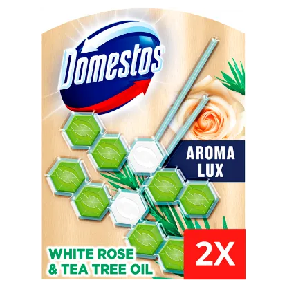 DOMESTOS Aroma Lux White Rose & Tea Tree Oil WC frissítő blokk 2 x 55 g  termékhez kapcsolódó kép