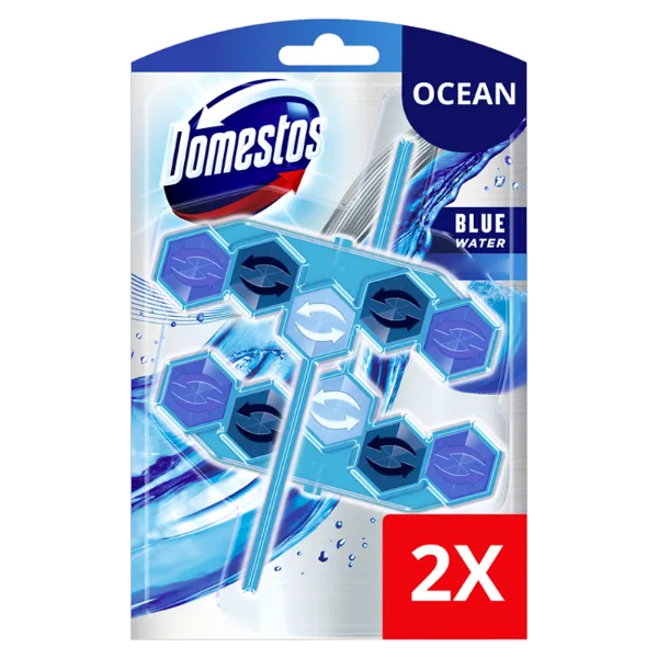 DOMESTOS Power5+ Ocean Active Blue Water WC frissítő blokk 2 x 53 g termékhez kapcsolódó kép