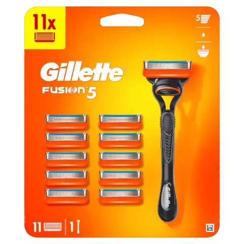 Gillette Fusion5 Férfi Borotva, 1 db Gillette Borotva, 11 db Borotvabetét termékhez kapcsolódó kép