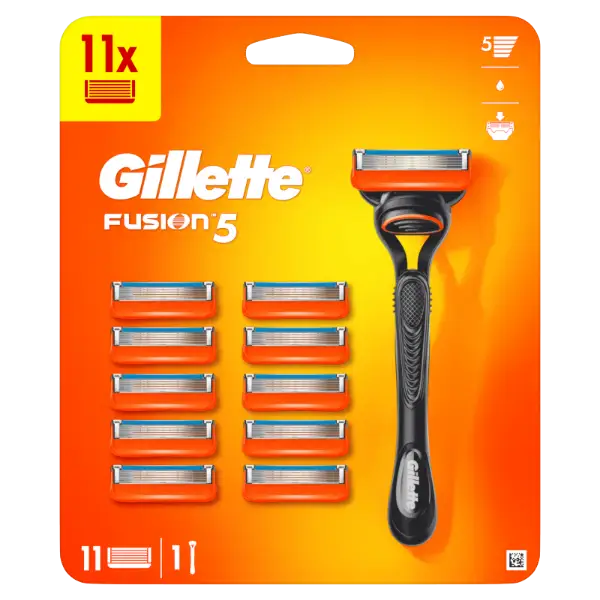 Gillette Fusion5 Férfi Borotva, 1 db Gillette Borotva, 11 db Borotvabetét termékhez kapcsolódó kép