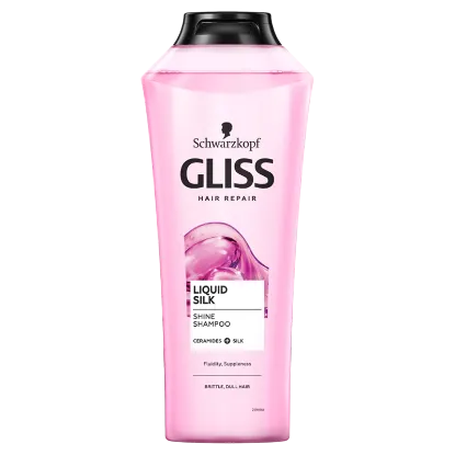 Gliss Liquid Silk sampon ceramidokkal és selyemmel, törékeny és fakó hajra 400 ml termékhez kapcsolódó kép