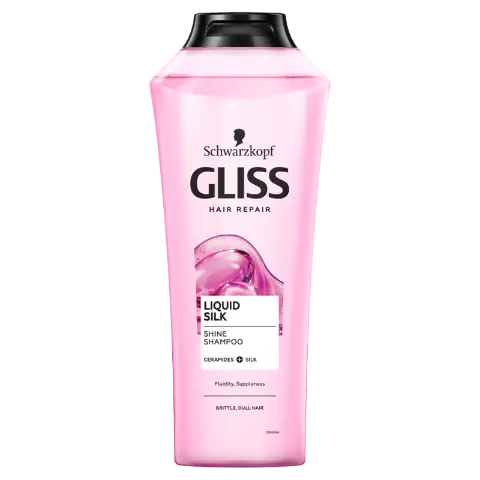 Gliss Liquid Silk sampon ceramidokkal és selyemmel, törékeny és fakó hajra 400 ml termékhez kapcsolódó kép