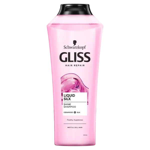 Gliss Liquid Silk sampon ceramidokkal és selyemmel, törékeny és fakó hajra 400 ml termékhez kapcsolódó kép