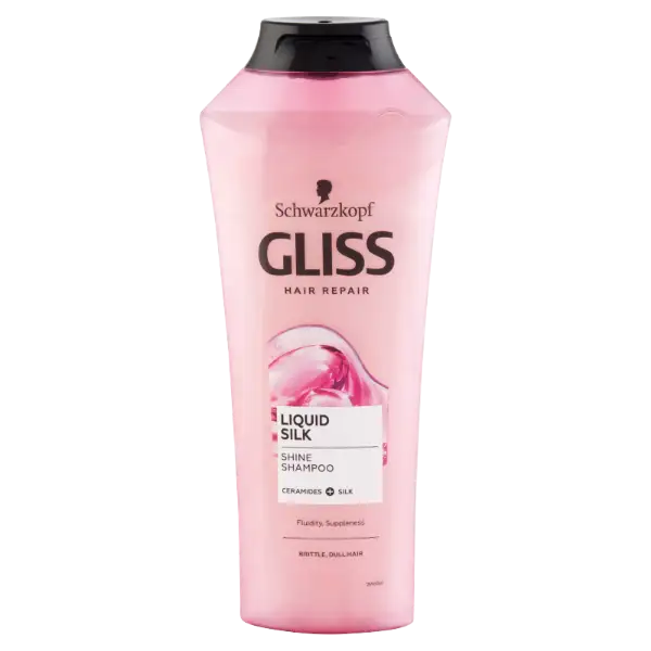 Gliss Liquid Silk sampon ceramidokkal és selyemmel, törékeny és fakó hajra 400 ml termékhez kapcsolódó kép