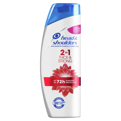 Head & Shoulders Thick & Strong 2az1-ben Sampon És Balzsam Az Akár 100%-os Korpamentességért termékhez kapcsolódó kép