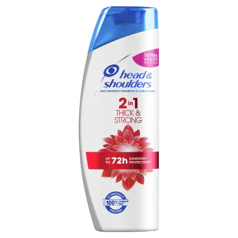 Head & Shoulders Thick & Strong 2az1-ben Sampon És Balzsam Az Akár 100%-os Korpamentességért termékhez kapcsolódó kép