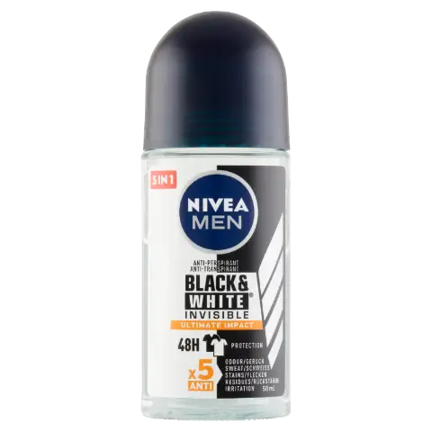 NIVEA MEN Black & White Invisible Ultimate Impact golyós dezodor 50 ml termékhez kapcsolódó kép