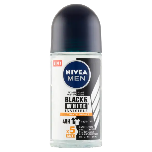 NIVEA MEN Black & White Invisible Ultimate Impact golyós dezodor 50 ml termékhez kapcsolódó kép