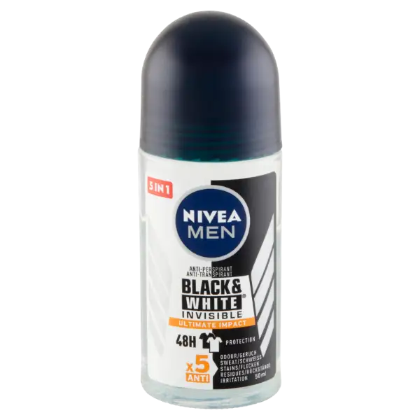 NIVEA MEN Black & White Invisible Ultimate Impact golyós dezodor 50 ml termékhez kapcsolódó kép