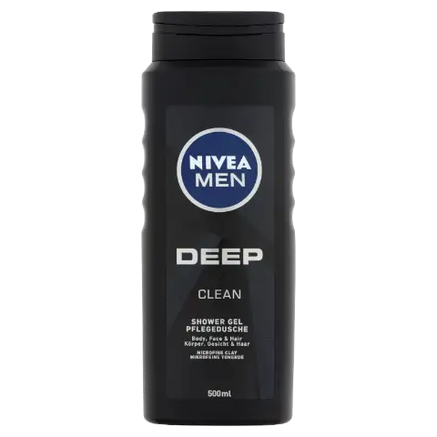 NIVEA MEN Deep Clean tusfürdő tusoláshoz, arc- és hajmosáshoz 500 ml termékhez kapcsolódó kép