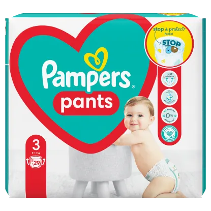 Pampers Pants Bugyipelenka, Méret: 3, 29 db pelenka, 6kg-11kg termékhez kapcsolódó kép