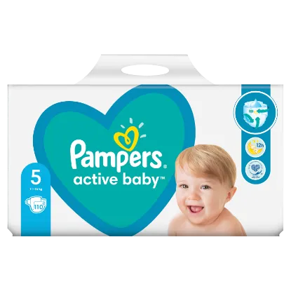Pampers Active Baby 5, 110 Db Pelenka, 11kg-16kg termékhez kapcsolódó kép