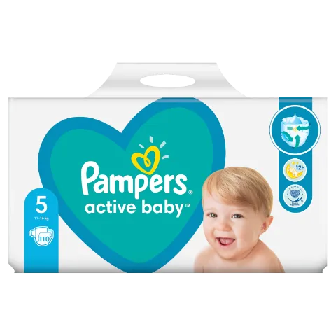 Pampers Active Baby 5, 110 Db Pelenka, 11kg-16kg termékhez kapcsolódó kép