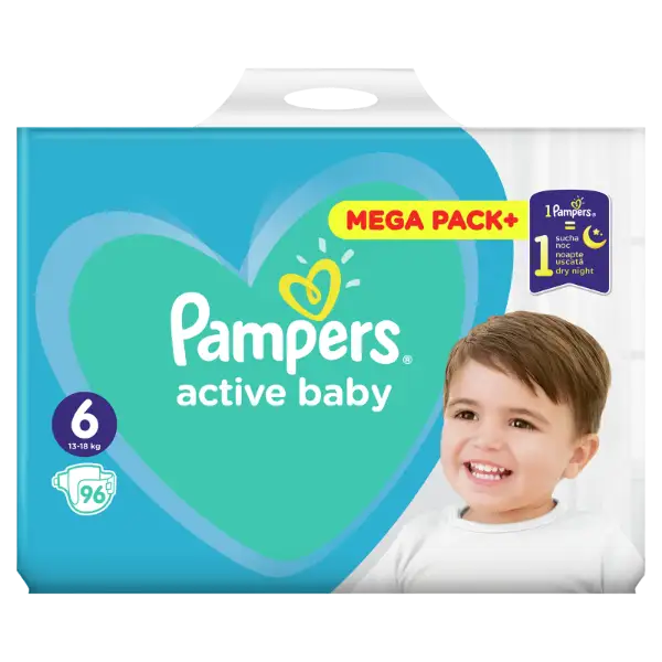 Pampers Active Baby 6, 96 Db Pelenka, 13kg-18kg termékhez kapcsolódó kép