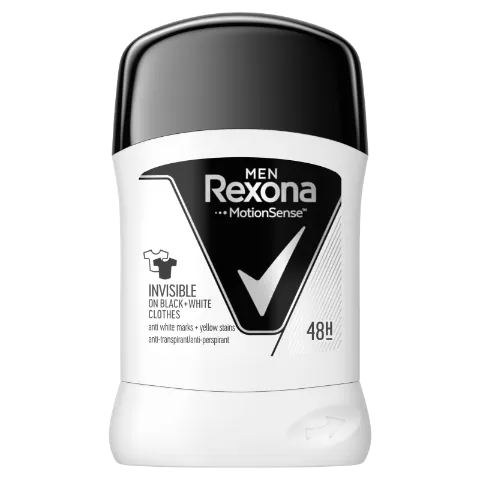 Rexona Men Invisible on Black + White Clothes izzadásgátló stift 50 ml  termékhez kapcsolódó kép