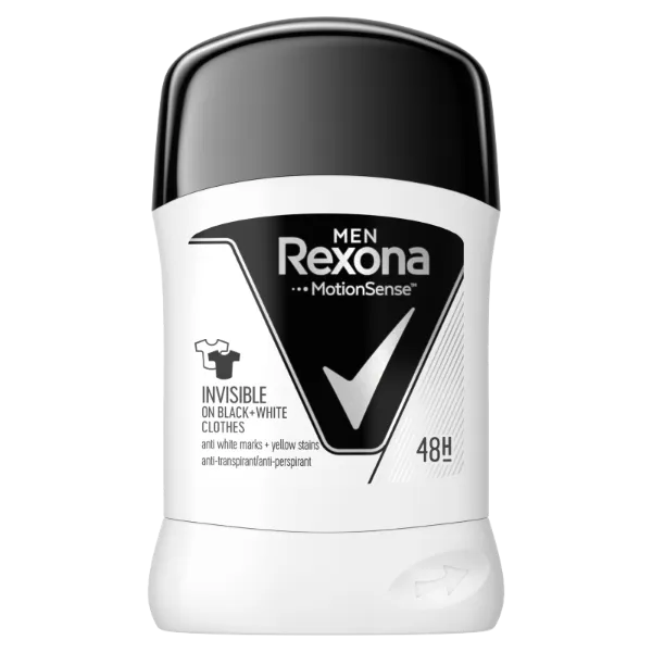 Rexona Men Invisible on Black + White Clothes izzadásgátló stift 50 ml  termékhez kapcsolódó kép