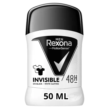 Rexona Men Invisible on Black + White Clothes izzadásgátló stift 50 ml  termékhez kapcsolódó kép