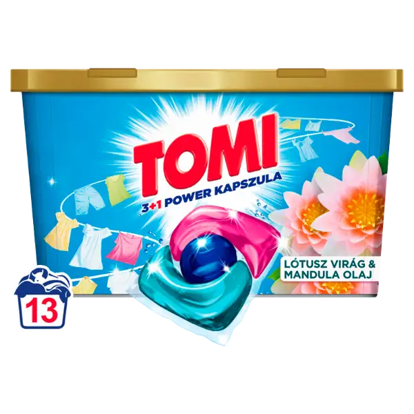 Tomi 3+1 Power Kapszula Aromaterápia Floral Sensation Lótusz mosókapszula 13 mosás 156 g termékhez kapcsolódó kép
