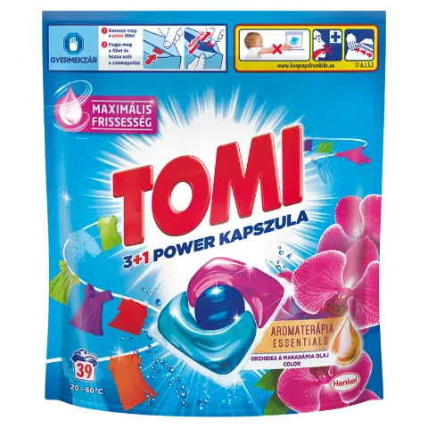 Tomi 3+1 Power Caps AT Univerzális mosókapszula Orchidea & Makadámia olaj 40 mosás termékhez kapcsolódó kép