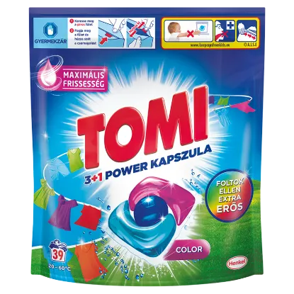 Tomi 3+1 Power Color kapszula 39 mosás 468 g termékhez kapcsolódó kép