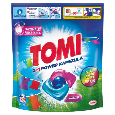 Tomi 3+1 Power Color kapszula 39 mosás 468 g termékhez kapcsolódó kép