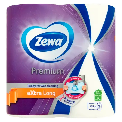 Zewa Premium háztartási papírtörlő 2 rétegű 2 tekercs termékhez kapcsolódó kép
