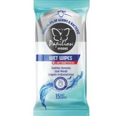 PAPILION ANTIBAKTERIÁLIS NEDVES TÖRLŐKENDŐ 15 LAPOS termékhez kapcsolódó kép