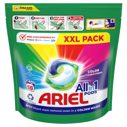 Ariel All-in-1 PODS Color folyékony mosókapszula, 50 Mosáshoz termékhez kapcsolódó kép