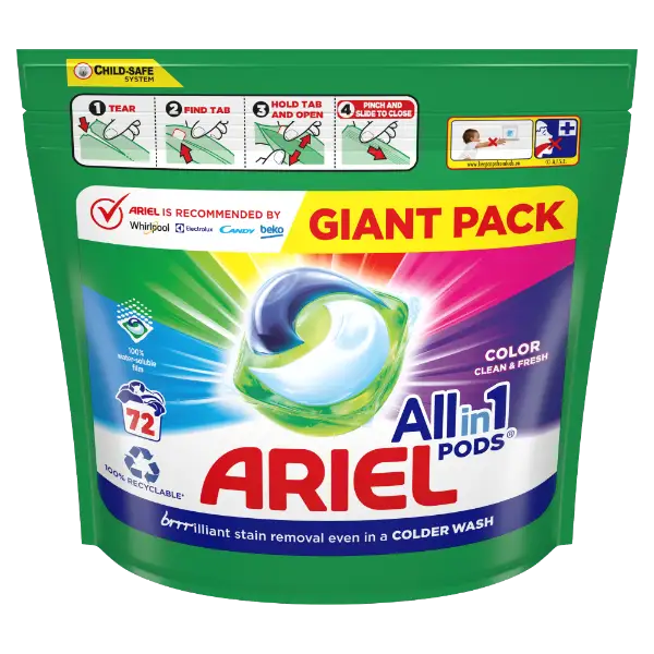 Ariel All-in-1 PODS Color folyékony mosókapszula, 72 Mosáshoz termékhez kapcsolódó kép