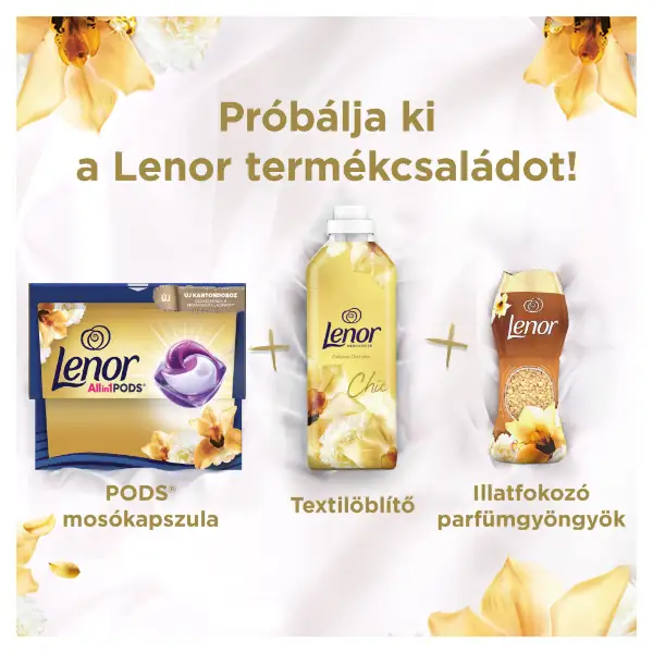 Lenor All-in-1 Pods Gold Orchid Mosókapszula 56 Mosáshoz termékhez kapcsolódó kép