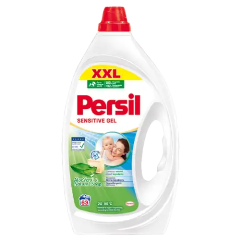 Persil Sensitive gél folyékony mosószer fehér és világos ruhákhoz 63 mosás 2,835 l termékhez kapcsolódó kép