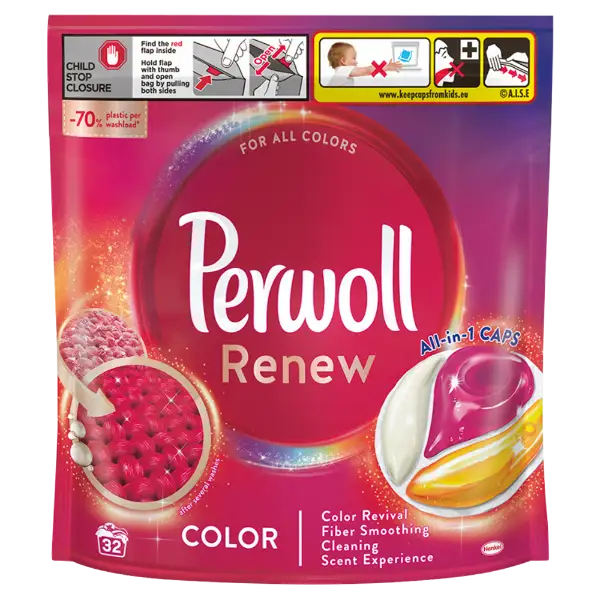 Perwoll Renew Color mosókapszula színes ruhához 32 mosás 432 g termékhez kapcsolódó kép