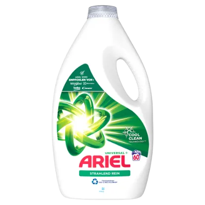 Ariel Folyékony Mosószer Brilliant Clean Universal+ 60 Mosáshoz, 3 L termékhez kapcsolódó kép