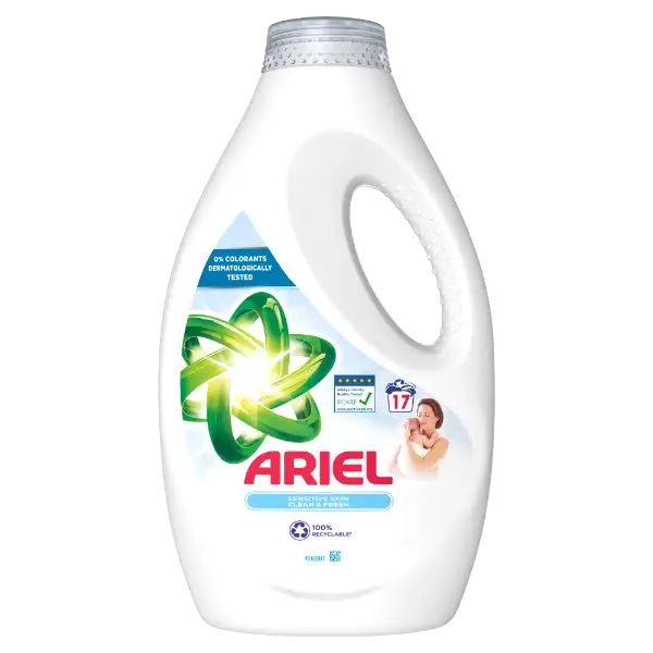 Ariel Sensitive Skin Clean & Fresh Mosószer 850ML, 17 Mosáshoz termékhez kapcsolódó kép