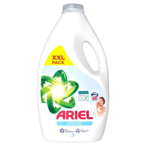 Ariel Folyékony Mosószer Sensitive Skin Clean & Fresh 60 Mosáshoz, 3 L termékhez kapcsolódó kép