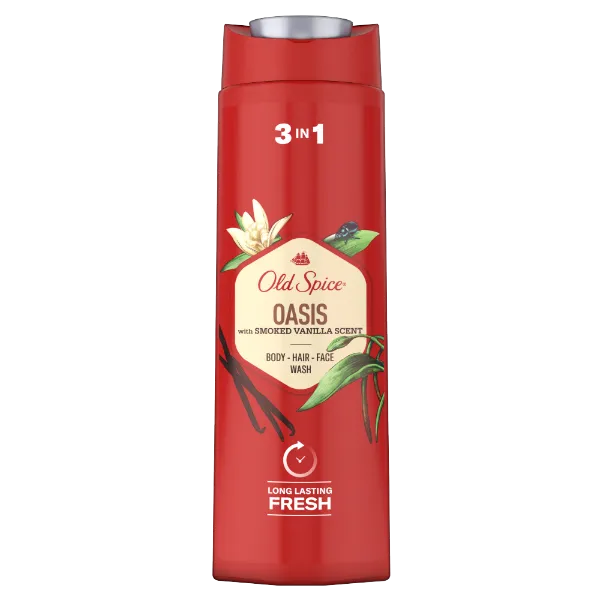 Old Spice Oasis Tusfürdő És Sampon Férfiaknak 400 ml, 3az1-ben, Hosszan Tartó Frissesség termékhez kapcsolódó kép