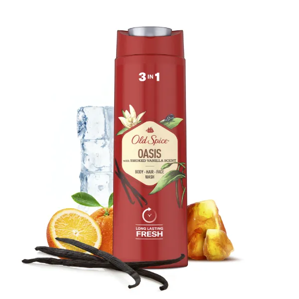 Old Spice Oasis Tusfürdő És Sampon Férfiaknak 400 ml, 3az1-ben, Hosszan Tartó Frissesség termékhez kapcsolódó kép