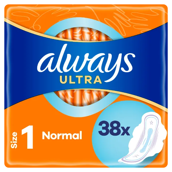 Always Ultra Normal (1-es méret) Szárnyas Egészségügyi Betét, 114 Db termékhez kapcsolódó kép