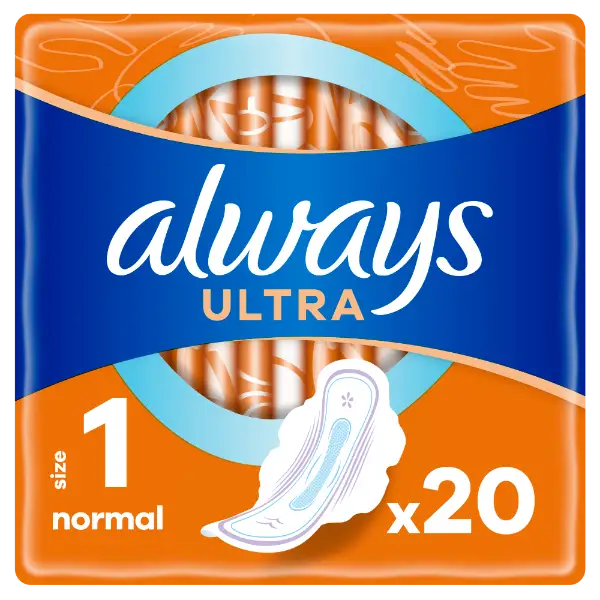 Always Ultra Normal (S1) Szárnyas Egészségügyi Betét, 20 Db termékhez kapcsolódó kép