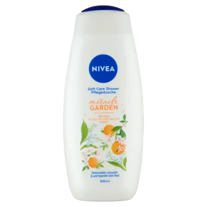 NIVEA Miracle Garden krémtusfürdő narancs- és gyöngyvirág illattal  500 ml termékhez kapcsolódó kép