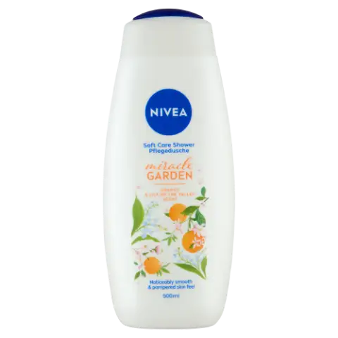 NIVEA Miracle Garden krémtusfürdő narancs- és gyöngyvirág illattal  500 ml termékhez kapcsolódó kép