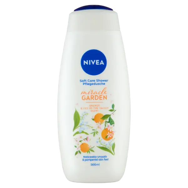 NIVEA Miracle Garden krémtusfürdő narancs- és gyöngyvirág illattal  500 ml termékhez kapcsolódó kép