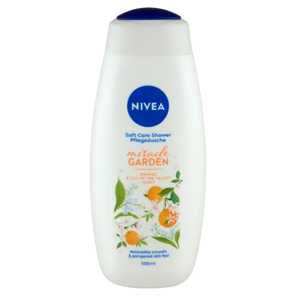 NIVEA Miracle Garden krémtusfürdő narancs- és gyöngyvirág illattal  500 ml termékhez kapcsolódó kép